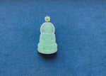 Icy Pale Green Jadeite Jade & Diamond GuanYin Diamond Pendant