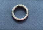 58.1mm White with Lavender and Olive Green Patterns Jade Bangle Bracelet
