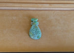 Carved Jade Musical Instrument Pipa Pendant with Flowers and Birds