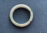 Genuine Type A Bluish Green Burmese Jade Bangle Bracelet - 56mm Half Moon