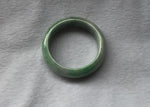 57.3mm Apple Green Pattern Jade Bangle Bracelet