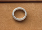 Genuine Type A White Burmese Jade Bracelet - 54mm Half Moon