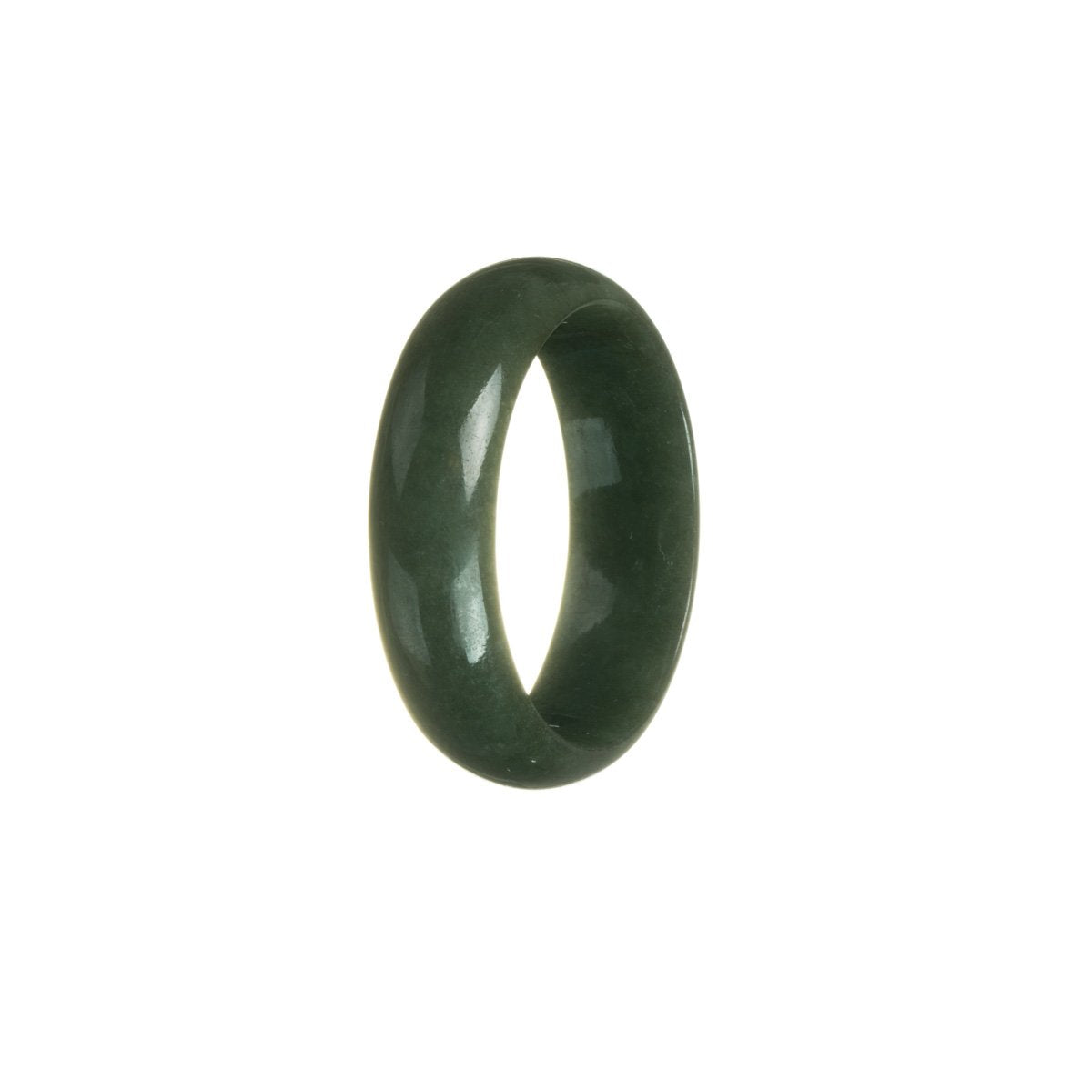 A half moon-shaped green jade bangle, made of real and natural jade, intended for children. Perfect for adding a touch of tradition and elegance to any outfit.