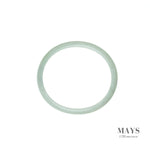 56mm Green Burmese Jadeite Jade Bangle Bracelet - MAYS
