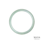 60mm Green Burmese Jadeite Jade Bangle Bracelet - MAYS
