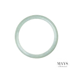 60mm Green Burmese Jadeite Jade Bangle Bracelet - MAYS