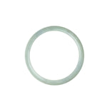Real Natural Pale Green Burma Jade Bracelet - 56mm Half Moon