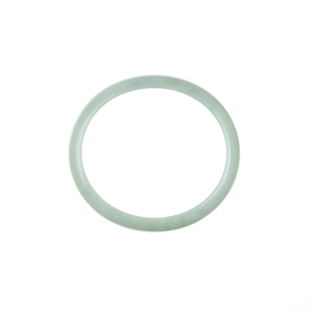 Certified Natural Very plae green Jadeite Bangle - 56mm Oval