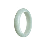 Certified Natural Very pale green Jadeite Bangle - 56mm Oval