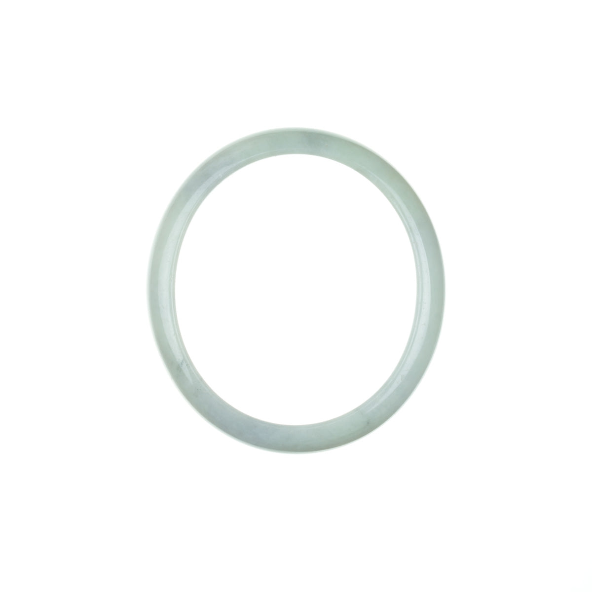 Real Grade A Pale Green with hints of Lavender Jade Bangle Bracelet - 56mm Oval