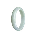 Real Grade A Pale Green with hints of Lavender Jade Bangle Bracelet - 56mm Oval