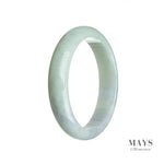 60mm Green, Lavender Burmese Jadeite Jade Bangle Bracelet - MAYS