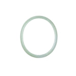 Genuine Grade A Pale green with hints of Lavender Burmese Jade Bangle Bracelet - 58mm Oval