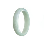 Genuine Grade A Pale green with hints of Lavender Burmese Jade Bangle Bracelet - 58mm Oval
