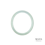 56mm Green, Lavender Burmese Jadeite Jade Bangle Bracelet - MAYS