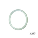 56mm Green, Lavender Burmese Jadeite Jade Bangle Bracelet - MAYS