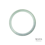 60mm Green Burmese Jadeite Jade Bangle Bracelet - MAYS
