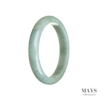 57mm Green Burmese Jadeite Jade Bangle Bracelet - MAYS