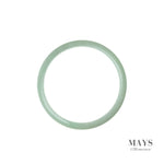 56mm Green Burmese Jadeite Jade Bangle Bracelet - MAYS