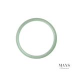 56mm Green Burmese Jadeite Jade Bangle Bracelet - MAYS