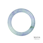 57mm Lavender Burmese Jadeite Jade Bangle Bracelet - MAYS