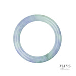 57mm Lavender Burmese Jadeite Jade Bangle Bracelet - MAYS