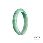 54mm Green Burmese Jadeite Jade Bangle Bracelet - MAYS