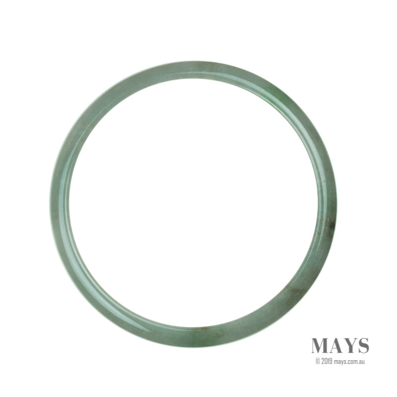 77mm Green Burmese Jadeite Jade Bangle Bracelet - MAYS