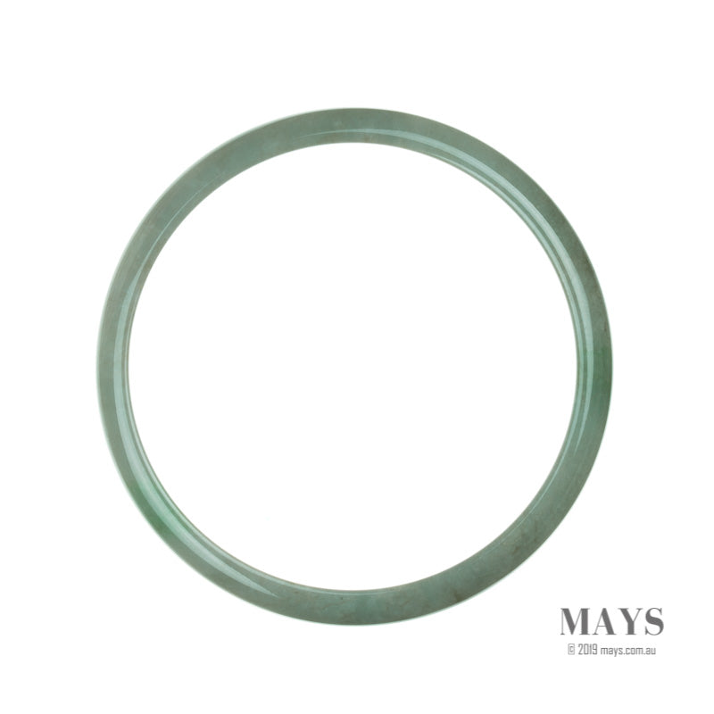 77mm Green Burmese Jadeite Jade Bangle Bracelet - MAYS