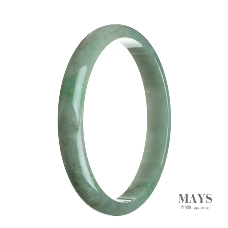 77mm Green Burmese Jadeite Jade Bangle Bracelet - MAYS