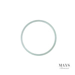 52mm White Burmese Jadeite Jade Bangle Bracelet - MAYS