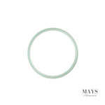 52mm Green Burmese Jadeite Jade Bangle Bracelet - MAYS