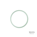 52mm Green Burmese Jadeite Jade Bangle Bracelet - MAYS