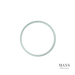 52mm White Burmese Jadeite Jade Bangle Bracelet - MAYS