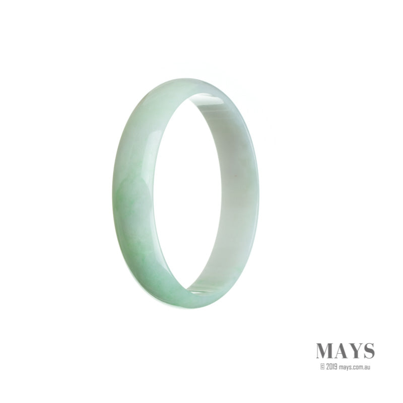 53mm Green Burmese Jadeite Jade Bangle Bracelet - MAYS