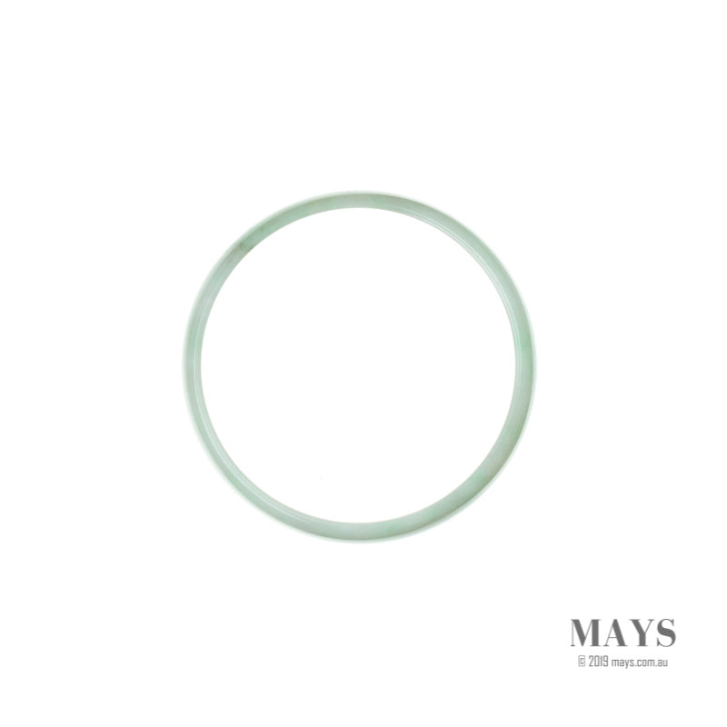 52mm Green, White Burmese Jadeite Jade Bangle Bracelet - MAYS