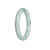 A round bangle bracelet made of genuine Grade A green jadeite with hints of lavender, measuring 51mm in diameter, from the MAYS™ collection.