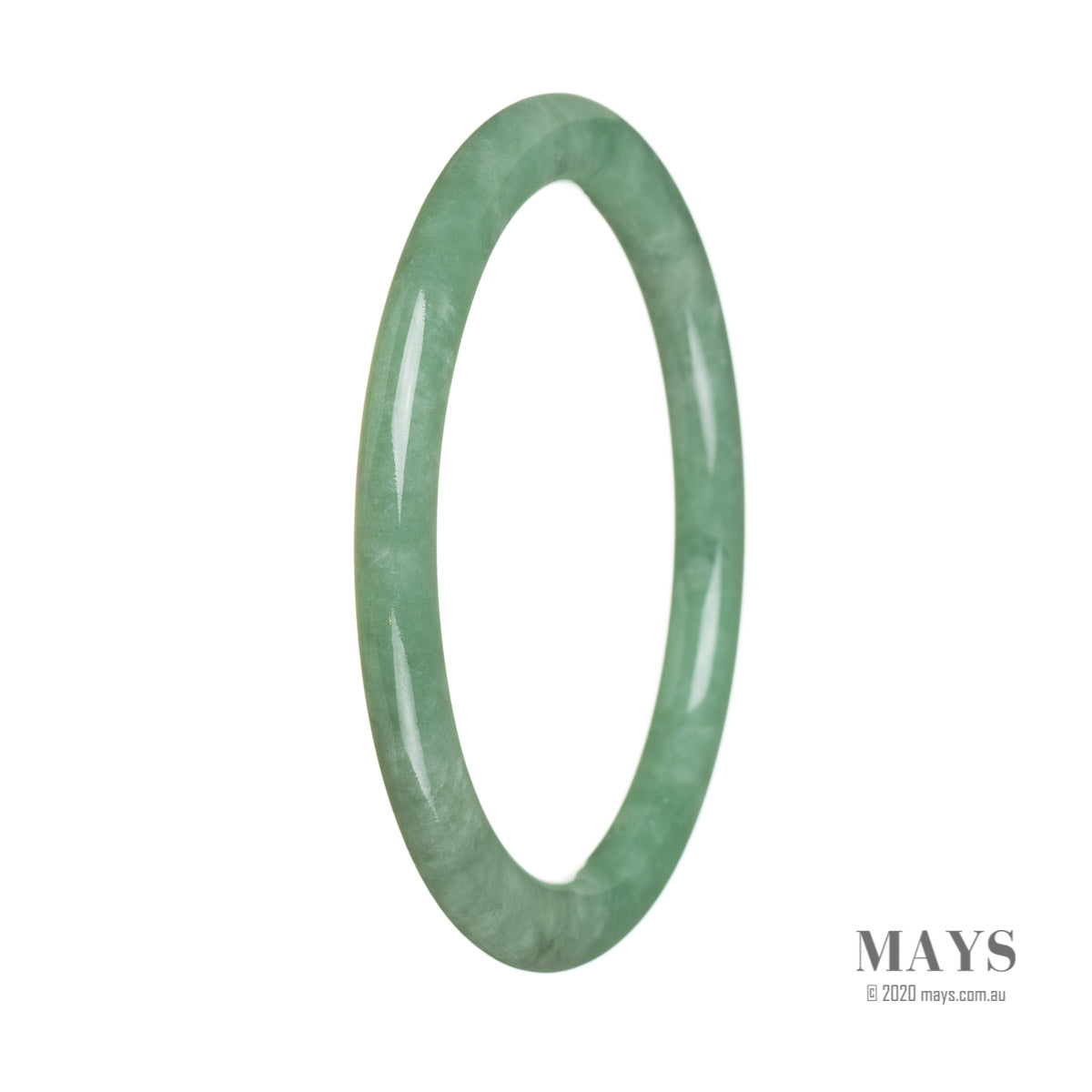 63mm Grade A Jadeite Jade Bangle - MAYS