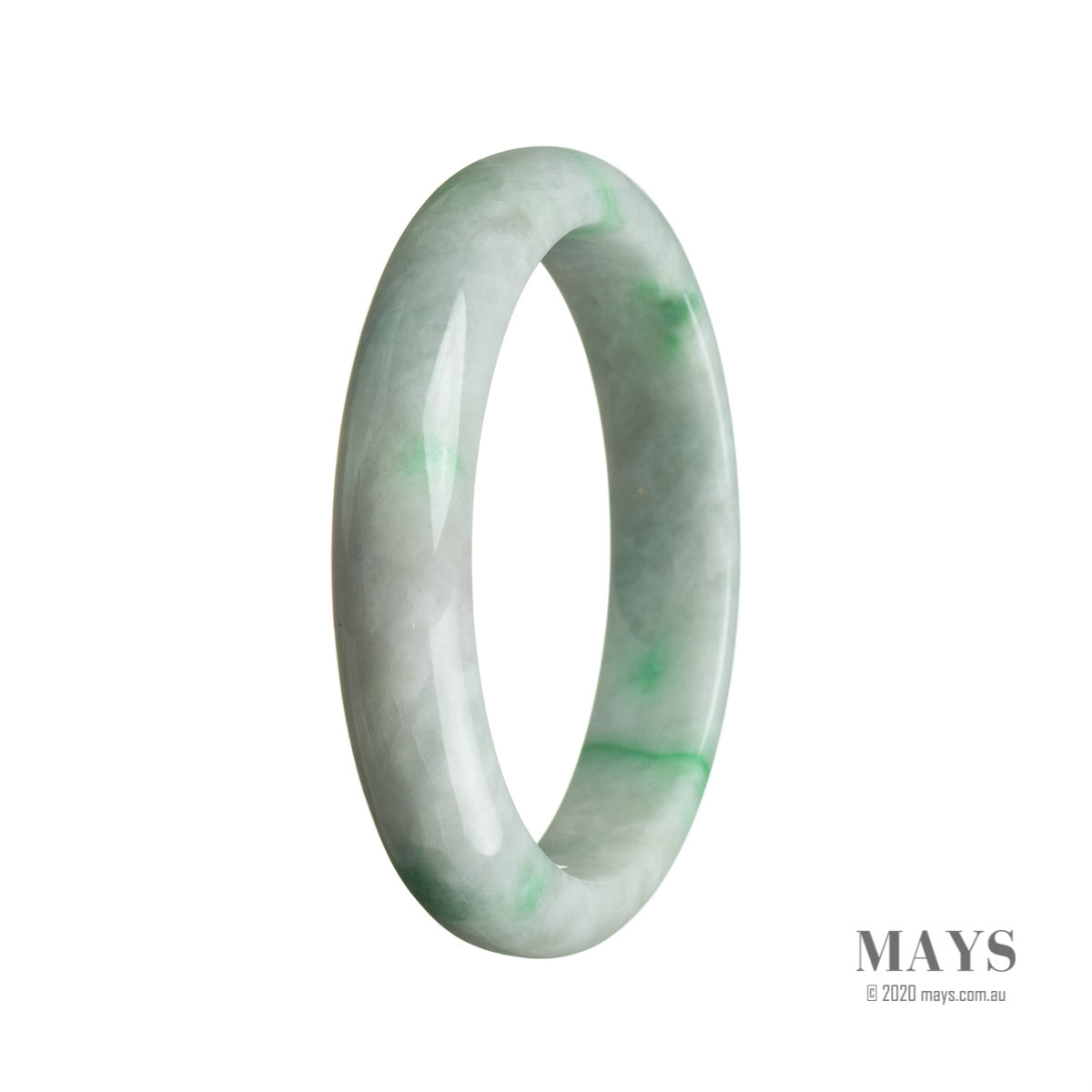 58mm Grade A Jadeite Jade Bangle - MAYS