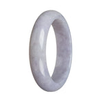 Authentic Grade A Lavender Jadeite Jade Bracelet - 61mm Half Moon