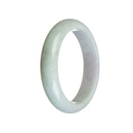 A lavender and green Burmese jade bangle, 56mm in size, with an authentic Type A certification from MAYS GEMS.