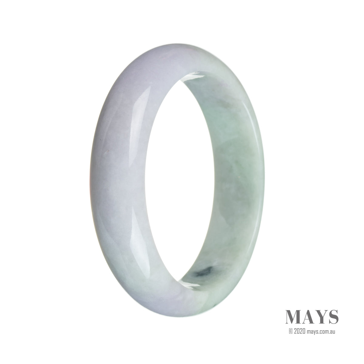 A beautiful bangle made of real untreated lavender with green jade, featuring a semi-round shape. Perfect for adding a touch of natural elegance to any outfit.