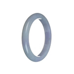 A lavender jadeite jade bracelet featuring a semi-round shape, measuring 55mm in size.