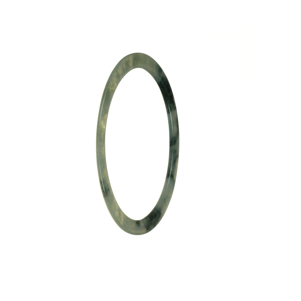 58mm Spinach Jadeite Jade Bangle Bracelet