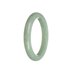 Genuine Grade A Green Jade Bangle Bracelet - 57mm Half Moon