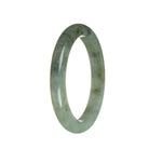 Genuine Natural Grey Jadeite Jade Bracelet - 60mm Half Moon