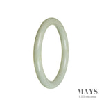 Genuine Natural Pale Green Jade Bangle Bracelet - 60mm Oval