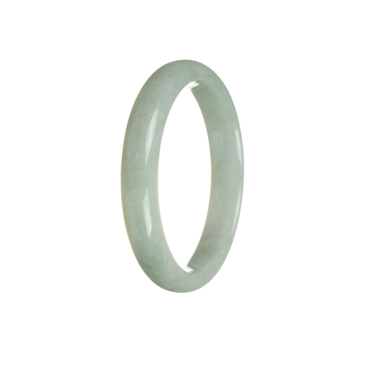 57mm Pale Green Jadeite Jade Bangle Bracelet