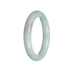Real Untreated Green with Lavender Jadeite Bangle Bracelet - 56mm Round
