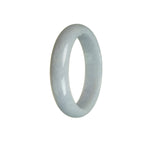 Certified Type A Lavender Burmese Jade Bracelet - 55mm Half Moon